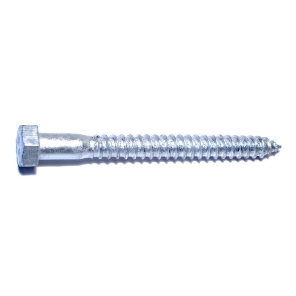 Midwest Fastener Lag Screw, 1/2 in, 5 in, Steel, Hot Dipped Galvanized Hex Hex Drive, 25 PK 05598 - main